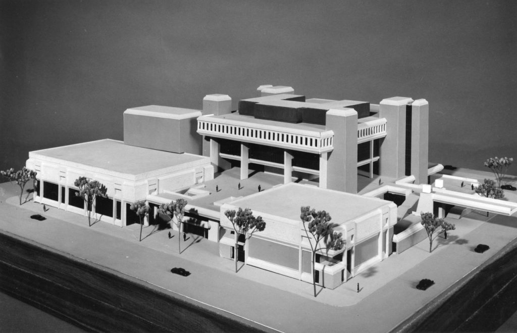 A model of Vilas Hall before it was built.
